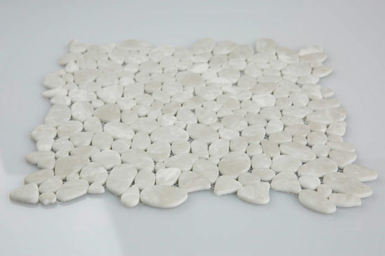 12X12 Light Grey Pebble Mosaic