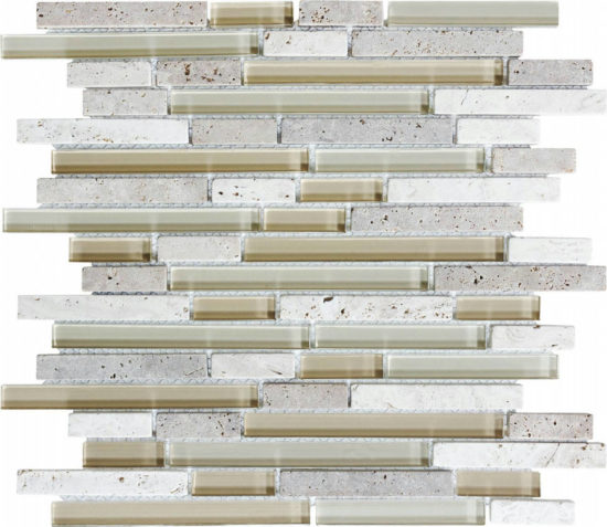 Linear Creme Brulee Mosaic | Qualis Ceramica | Luxury Tile and Vinyl at ...