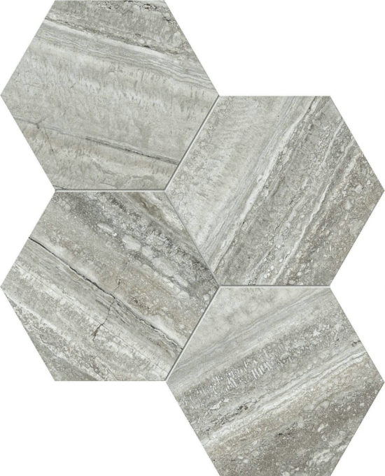 Treiste Travertini Honed 6" Hex Mosaic | Arley Wholesale