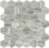 Treiste Travertini Polished 2" Hex Mosaic | Arley Wholesale