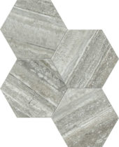 Treiste Travertini Polished 6" Hex Mosaic | Arley Wholesale