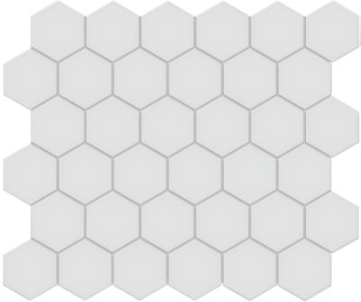 2″ Gallery Grey Matte Unglazed Hex Mosaic