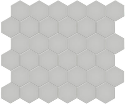 2″ Loft Grey Matte Hex Mosaic