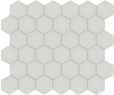 2″ Warm Grey Matte Hex Mosaic