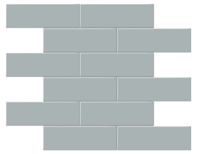 2×6 Cloud Blue Matte Brick Mosaic