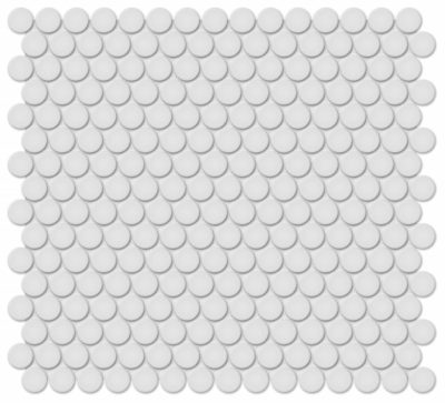 3/4″ Gallery Grey Matte Penny Round Mosaic