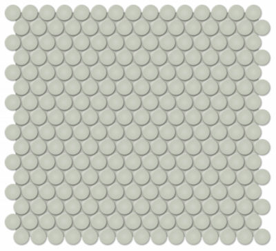 3/4″ Soft Sage Matte Penny Round Mosaic