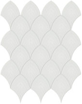 Vintage Grey Glossy Scallop Mosaic | Arley Wholesale