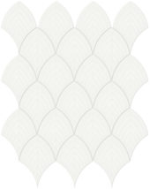 White Glossy Scallop Mosaic | Arley Wholesale