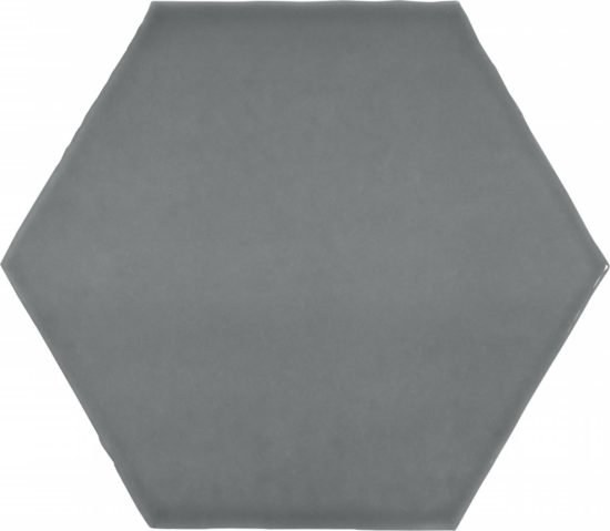 6" Anthracite Charcoal Glossy Hexagon | Arley Wholesale