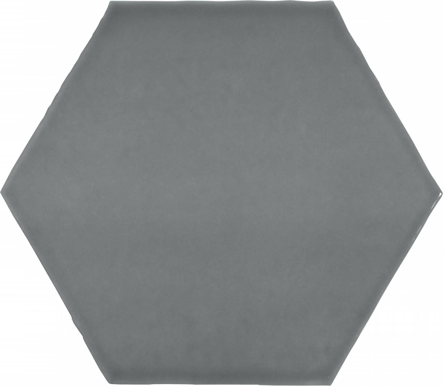 6" Anthracite Charcoal Glossy Hexagon | Arley Wholesale