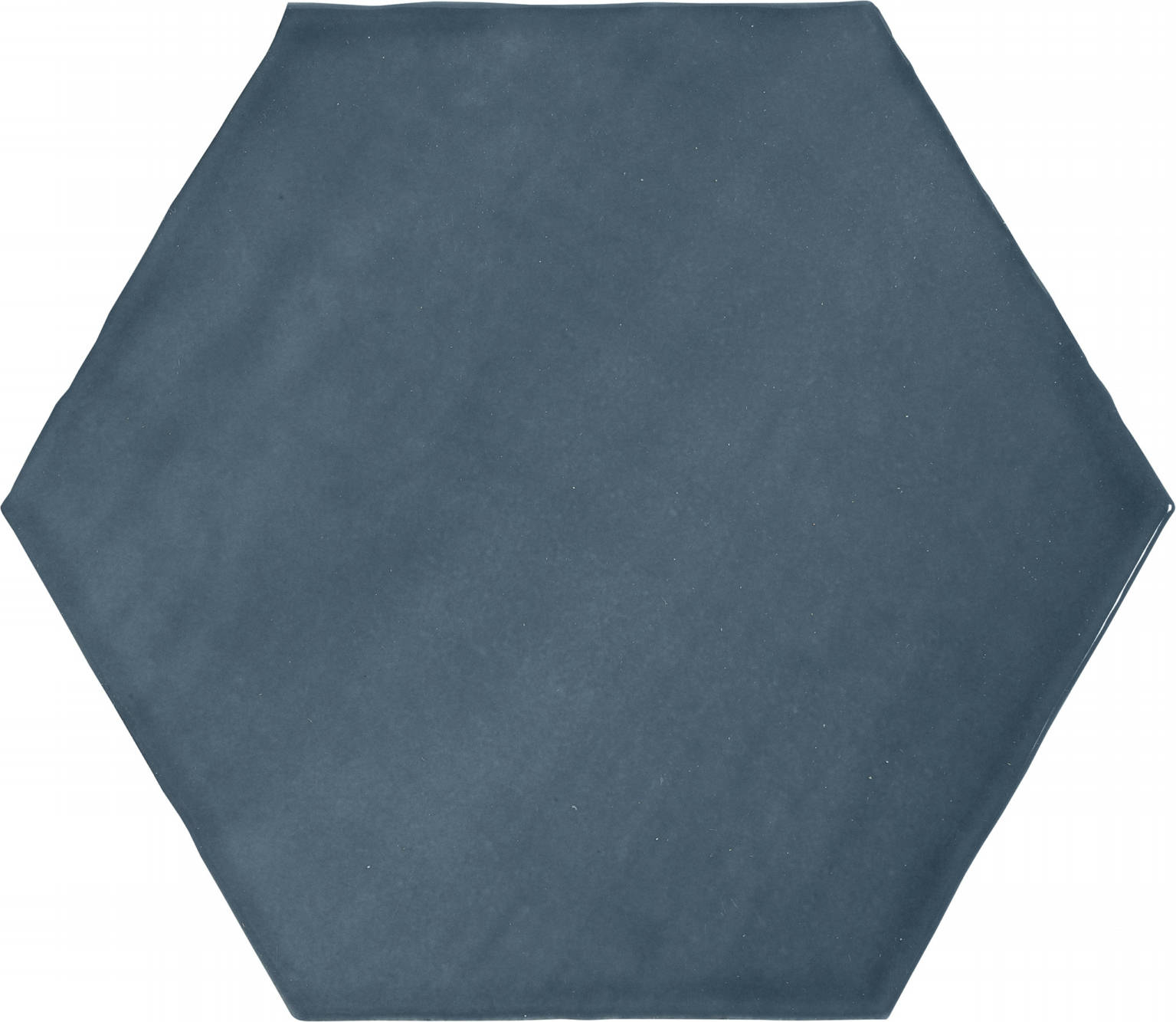 6" Azure Ink Glossy Hexagon | Arley Wholesale