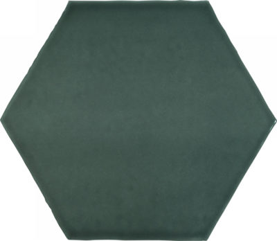 6″ Brilliant Emerald Glossy Hexagon