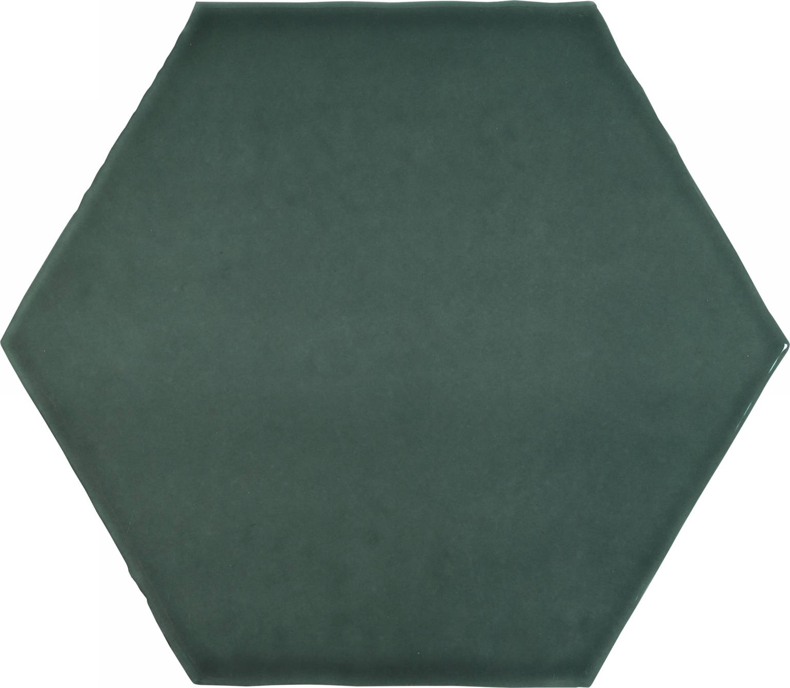 6" Brilliant Emerald Glossy Hexagon | Arley Wholesale