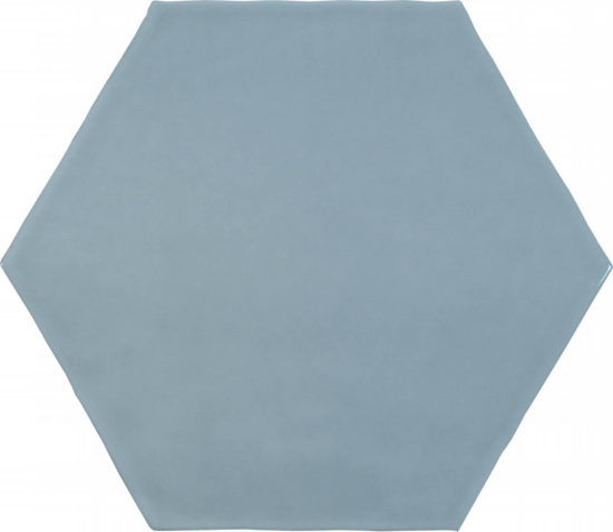 6" Summer Sky Glossy Hexagon | Arley Wholesale