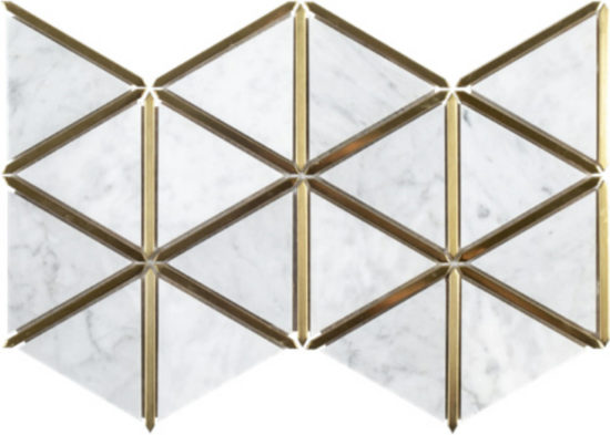 Gilded Triangles Mosaic | Arley Wholesale