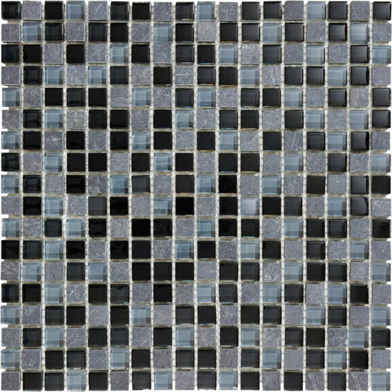 5/8X5/8 Black Timber Mosaic | Qualis Ceramica | Luxury Tile and Vinyl at affordable prices