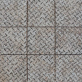 4"X4" Silver Industrial Relief Pattern Glazed Ceramic Mosaic | Qualis Ceramica | Luxury Tile and Vinyl at affordable prices