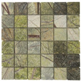 Forest Green Polished Marble Mosaic | Qualis Ceramica | Luxury Tile and Vinyl at affordable prices