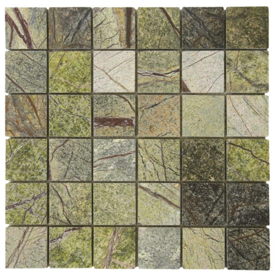 Forest Green Polished Marble Mosaic | Qualis Ceramica | Luxury Tile and Vinyl at affordable prices