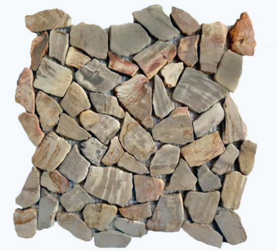 Fossil Wood Mini Opus Mix Beige Interlocking Mosaic