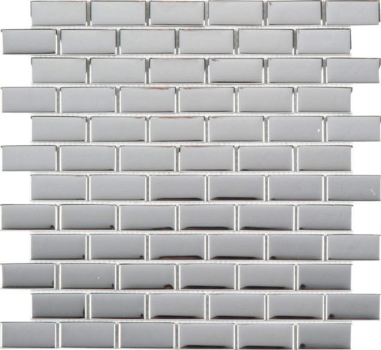 Glass Brick Chrome 1"X2" Mosaic | Qualis Ceramica | Luxury Tile and Vinyl at affordable prices