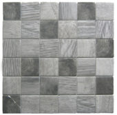 Grey Mix Recycled Glass Mix 2X2" Square Mosaic | Qualis Ceramica | Luxury Tile and Vinyl at affordable prices