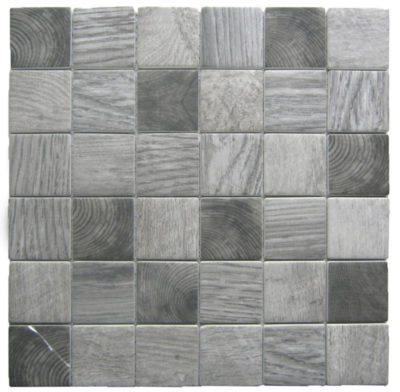 Grey Mix Recycled Glass Mix 2X2″ Square Mosaic