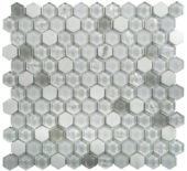 Hexagon White Glass Mosaic | Qualis Ceramica | Luxury Tile and Vinyl at affordable prices