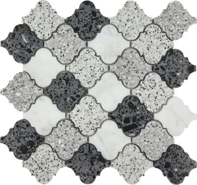 Lantern Terrazzo Marble White Grey Black Mix Mosaic