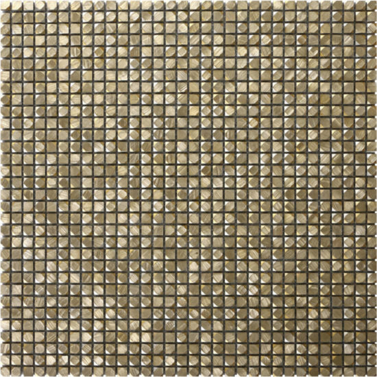 Mini Hexagon Gold Aluminum Mosaic | Qualis Ceramica | Luxury Tile and Vinyl at affordable prices