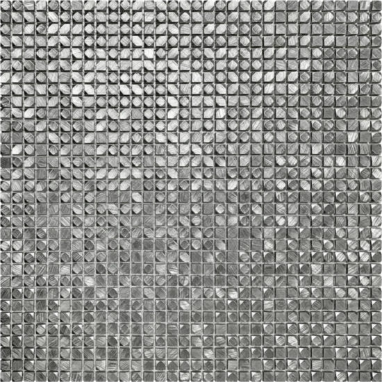 Mini Hexagon Silver Aluminum Mosaic | Qualis Ceramica | Luxury Tile and Vinyl at affordable prices