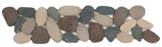 Mix Color Xl Sliced Matte Pebble Interlocking Border | Qualis Ceramica | Luxury Tile and Vinyl at affordable prices