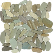 Mix Golden Sliced Matte Pebble Interlocking Mosaic | Qualis Ceramica | Luxury Tile and Vinyl at affordable prices