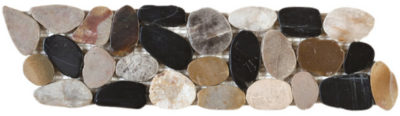 Mix Sliced Polished Pebble Interlocking Border