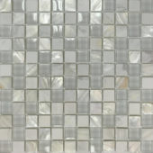 Mother Of Pearl Glass Marble White Mix Mosaic | Qualis Ceramica | Luxury Tile and Vinyl at affordable prices