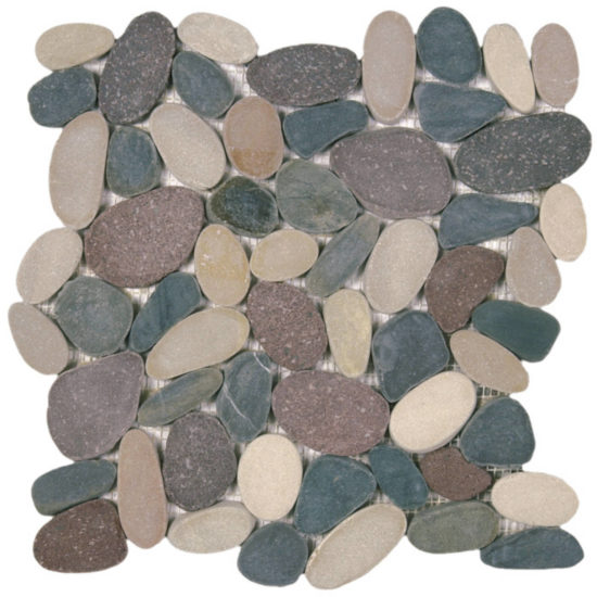 Color Xl Sliced Matte Pebble Interlocking Mosaic