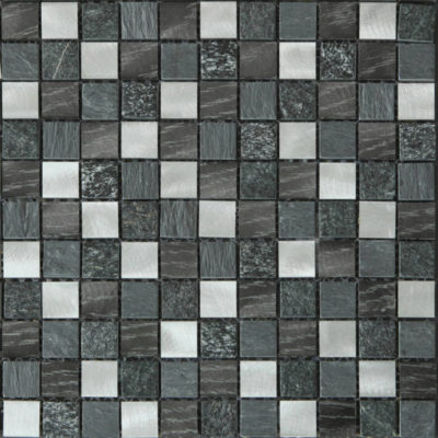 Grey/Black Stone Aluminum Mix Mosaic