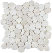 White Marble Sliced Stone Interlocking Mosaic | Qualis Ceramica | Luxury Tile and Vinyl at affordable prices