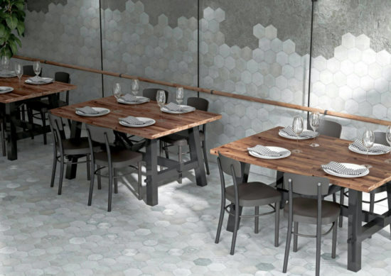 Alma 5.5X6.3” Grey Decor* Hexagon | Qualis Ceramica | Luxury Tile and Vinyl at affordable prices