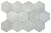 Alma 5.5X6.3” Grey Hexagon | Qualis Ceramica | Luxury Tile and Vinyl at affordable prices