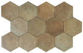 Alma 5.5X6.3” Terra Hexagon | Qualis Ceramica | Luxury Tile and Vinyl at affordable prices