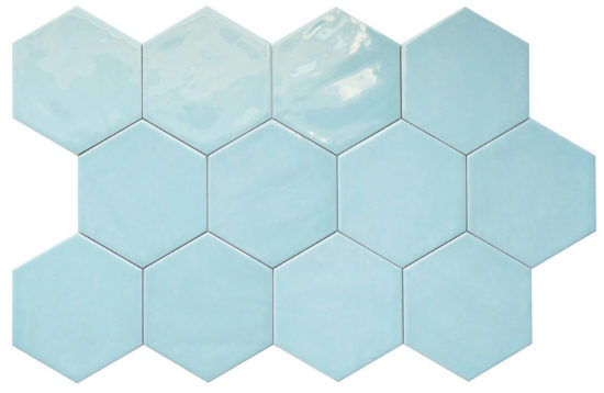 Ronda 5.5X6.3” Blue Hexagon | Qualis Ceramica | Luxury Tile and Vinyl at affordable prices