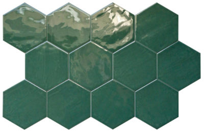 Ronda 5.5X6.3” Green Hexagon