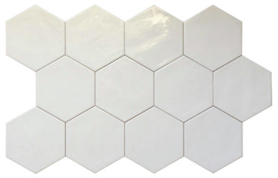 Ronda 5.5X6.3” White Hexagon