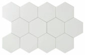 Vida 5.5X6.3” White Hexagon | Qualis Ceramica | Luxury Tile and Vinyl at affordable prices