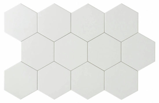 Vida 5.5X6.3” White Hexagon | Qualis Ceramica | Luxury Tile and Vinyl at affordable prices