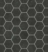 3" Hexagon Black Mosaic | Qualis Ceramica | Luxury Tile and Vinyl at affordable prices