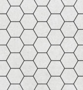 3" Hexagon Cream Mosaic | Qualis Ceramica | Luxury Tile and Vinyl at affordable prices