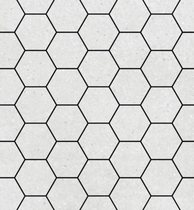 Ashland 3″ Hexagon White Mosaic